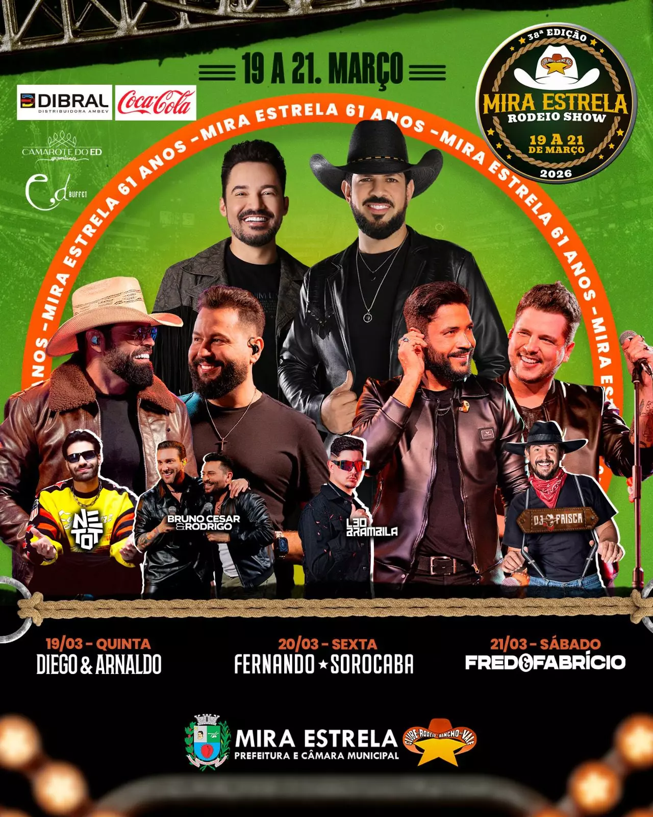 Mira Estrela dá início à 38ª Festa do Peão nesta quinta-feira (19)