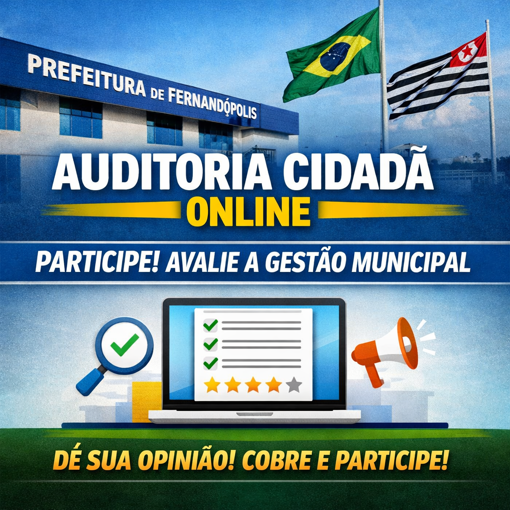 Moradores de Fernandópolis lançam auditoria cidadã online para avaliar gestão municipal