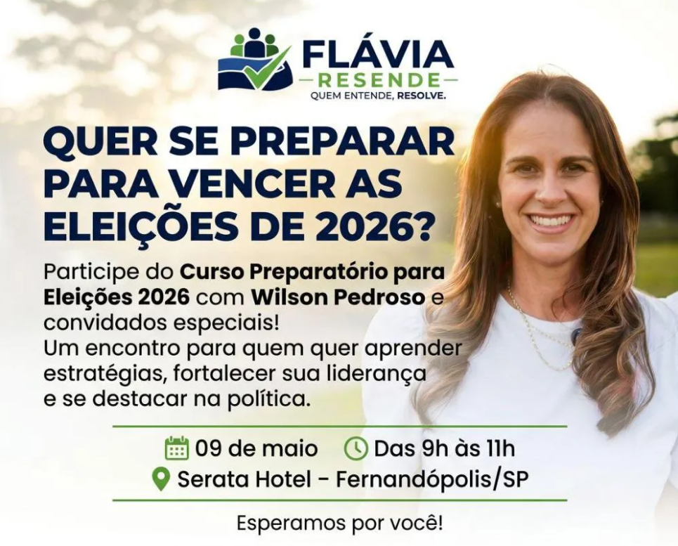 Fernandópolis recebe, neste sábado dia 09, o estrategista político Wilsinho Pedroso